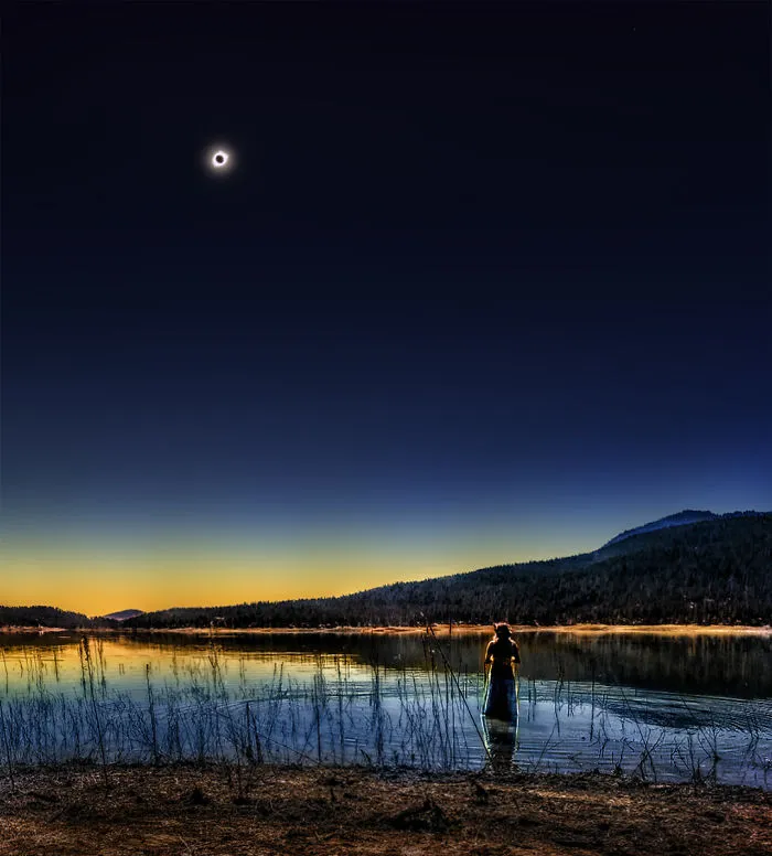 Haunting, Serene, Powerful And Romantic "Lady Of The Lake" Shot, Captured During Totality Of The 2017 Eclipse