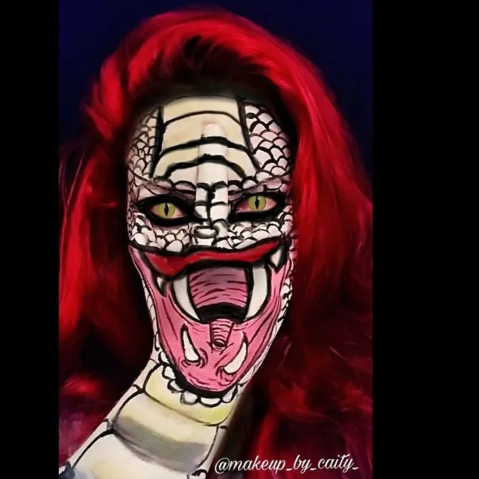 Snake Hand/face Makeup