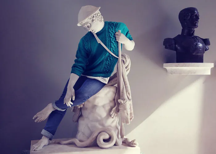 Classic Sculptures Get Dressed In Modern Clothes For 'Hipsters In Stone' Project