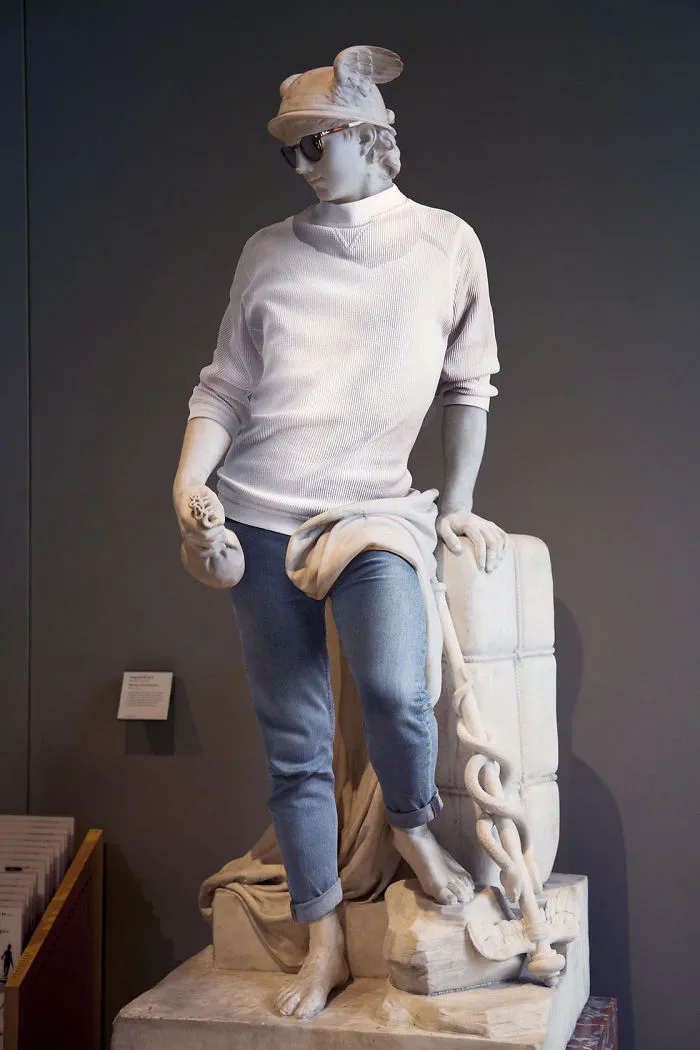 Classic Sculptures Get Dressed In Modern Clothes For 'Hipsters In Stone' Project