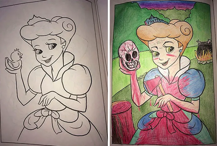10+ Veces que los adultos cogieron los libros de colorear para niños, y los resultados son tan divertidos como NSFW