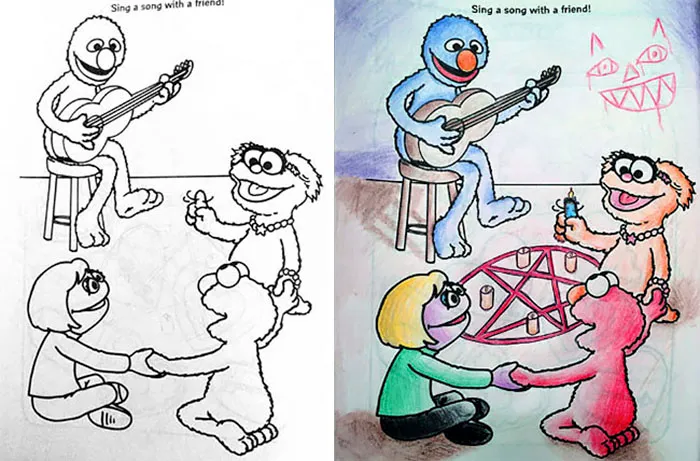 47 Times Adults Did Coloring Books For Kids, And The Result Was Hilariously NSFW