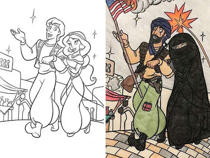 10+ Veces que los adultos cogieron los libros de colorear para niños, y los resultados son tan divertidos como NSFW