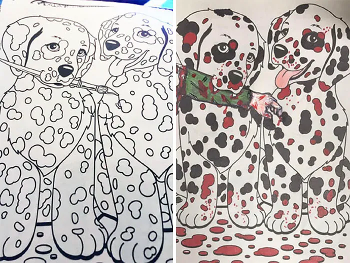 10+ Veces que los adultos cogieron los libros de colorear para niños, y los resultados son tan divertidos como NSFW