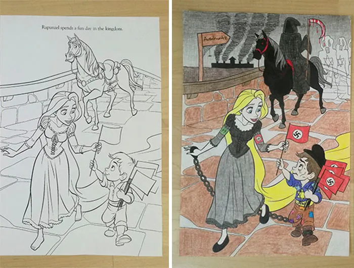 10+ Veces que los adultos cogieron los libros de colorear para niños, y los resultados son tan divertidos como NSFW