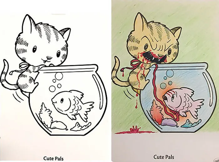 10+ Veces que los adultos cogieron los libros de colorear para niños, y los resultados son tan divertidos como NSFW
