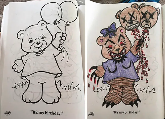 This Is What Happens When Adults Color Drawings For Children