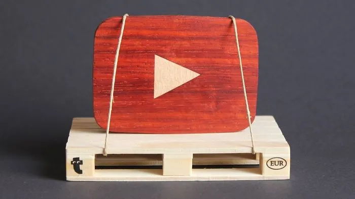 Youtube Play Button From Maple And Padauk