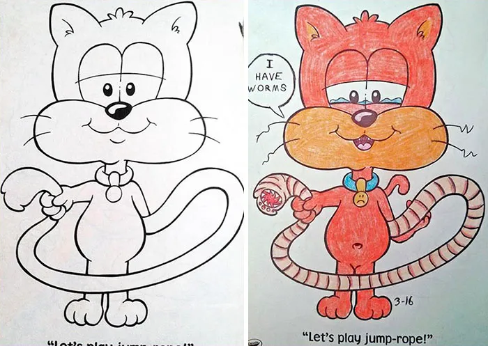 This Is What Happens When Adults Color Drawings For Children