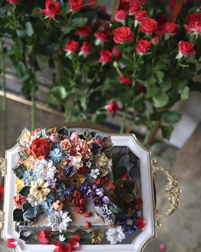 Tartas florales de crema de mantequilla que son demasiado hermosas para comérselas