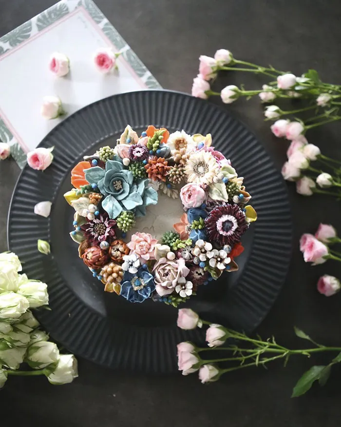 Tartas florales de crema de mantequilla que son demasiado hermosas para comérselas