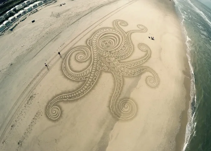 I've Been Drawing On Beaches Since Childhood, And I Still Do