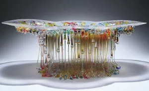 "Jellyfish" Glass Tables With Dripping Tentacles That Look Like They've Been Created By The Sea
