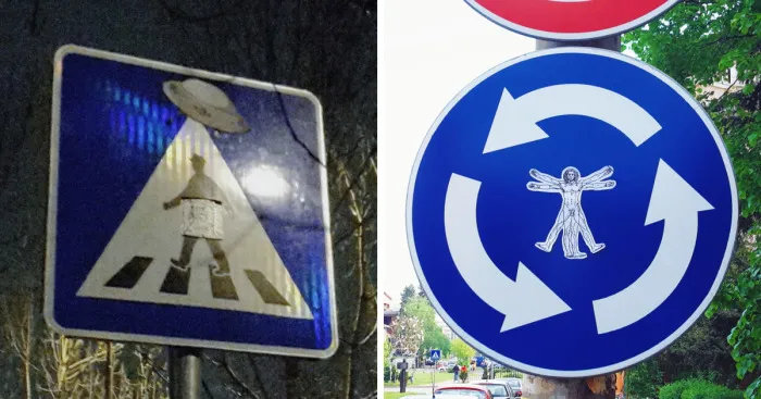 I Raise The Spirits Of Passersby By "Upgrading" Traffic Signs In Sofia, Bulgaria