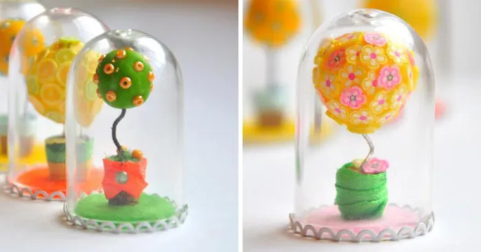 Creating A Mini Topiary Under Glass