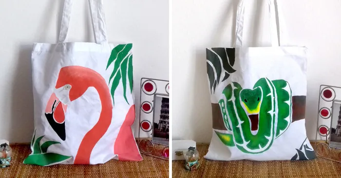 I Paint Animals On Tote Bags Because I Love It!