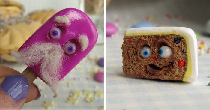 I Make Silly Pun Inspired Polymer Clay Cake And Confectionery Jewellery
