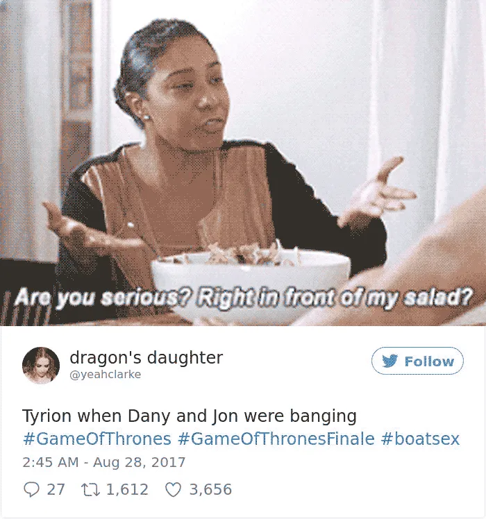 193 Hilarious Reactions To The 'Game Of Thrones' Season Finale