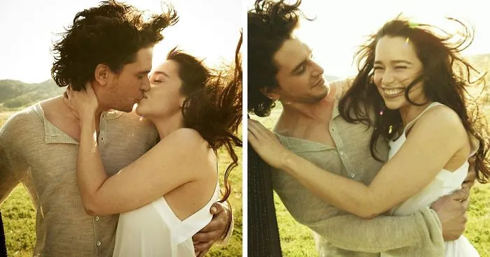 This Photoshoot Of Emilia Clarke And Kit Harington Kissing Is Going Viral, And We All Know What That Means