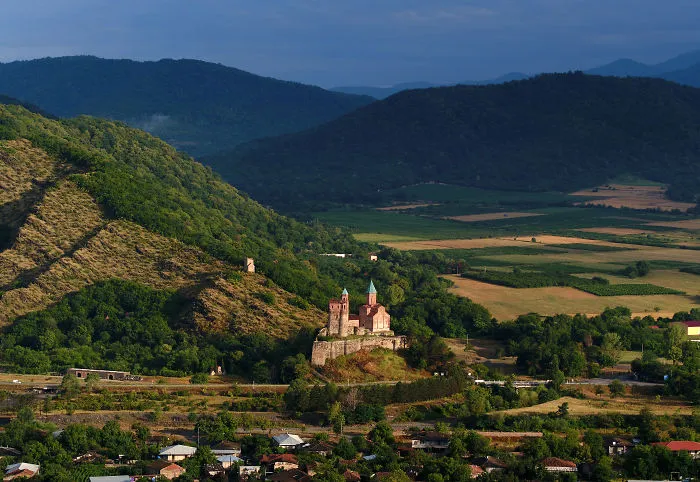 Gremi Castle Spotlit In Morning Sunlight