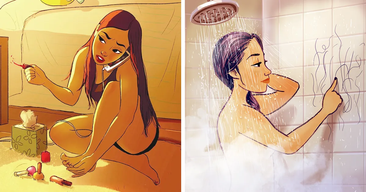 La felicidad de vivir sola perfectamente captada en 10+ ilustraciones