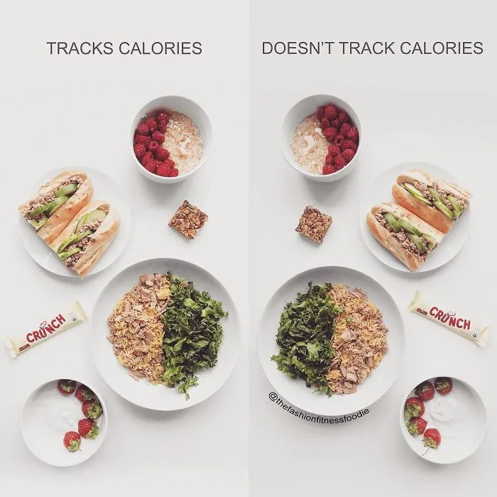 Someone Who Tracks Their Calories Vs. Someone Who Doesn’t