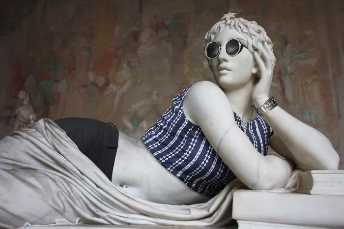 Classic Sculptures Get Dressed In Modern Clothes For 'Hipsters In Stone' Project