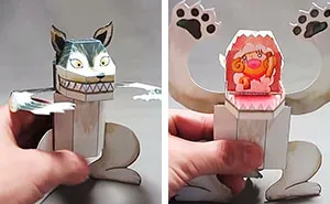 Japanese Paper Toys With A Surprise