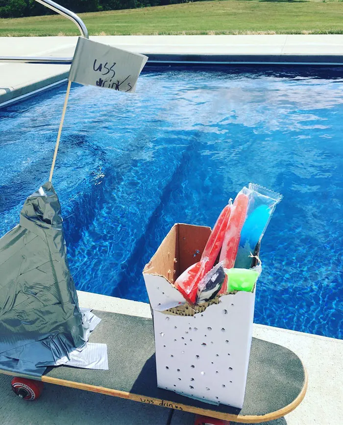 Para refrescarse junto a la piscina