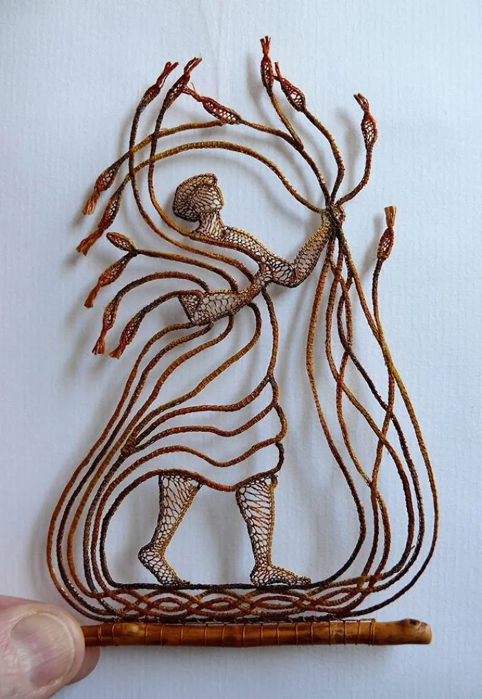 Hungarian Artist Delicately Attaches Mystical Lace Art To Pieces Of Found Wood, And The Result Is Gorgeous