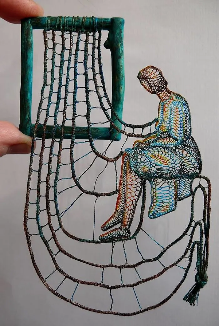 Hungarian Artist Delicately Attaches Mystical Lace Art To Pieces Of Found Wood, And The Result Is Gorgeous