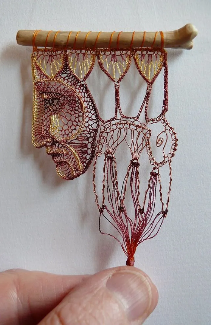 Hungarian Artist Delicately Attaches Mystical Lace Art To Pieces Of Found Wood, And The Result Is Gorgeous