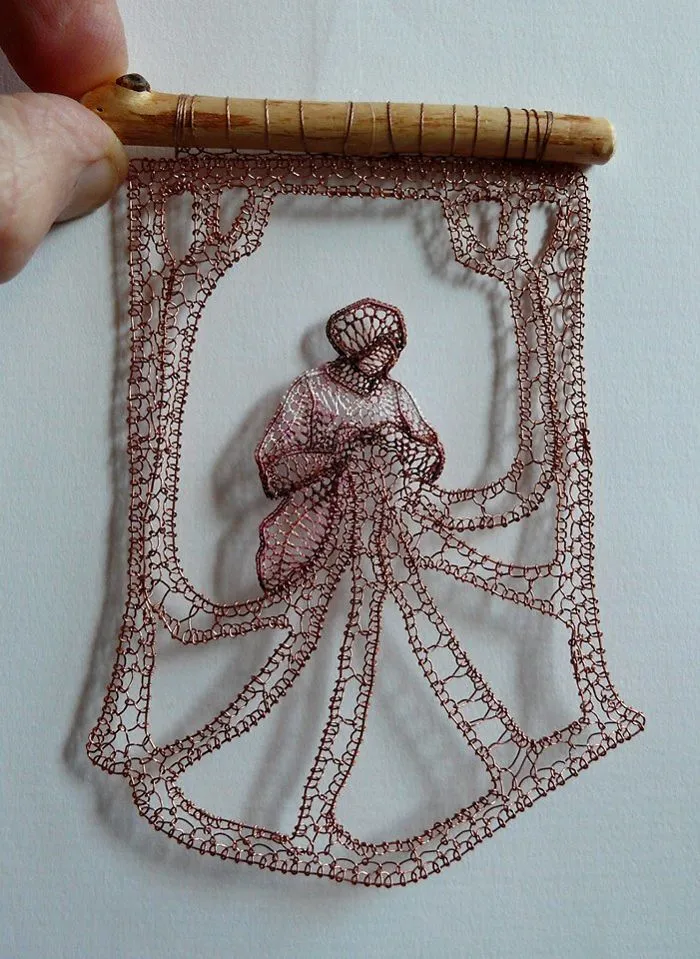 Hungarian Artist Delicately Attaches Mystical Lace Art To Pieces Of Found Wood, And The Result Is Gorgeous