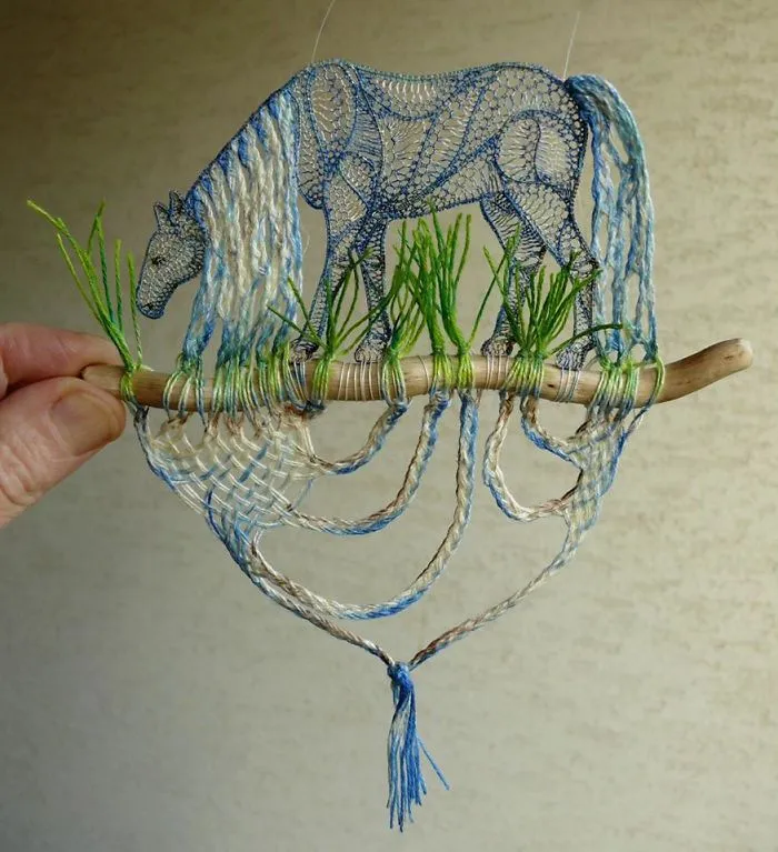 Hungarian Artist Delicately Attaches Mystical Lace Art To Pieces Of Found Wood, And The Result Is Gorgeous