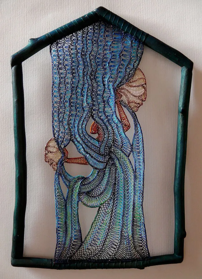 Hungarian Artist Delicately Attaches Mystical Lace Art To Pieces Of Found Wood, And The Result Is Gorgeous