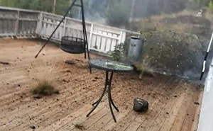 Man Tries To Capture A Lightning Storm Outside On Camera, Records The Scariest Moment Of His Life