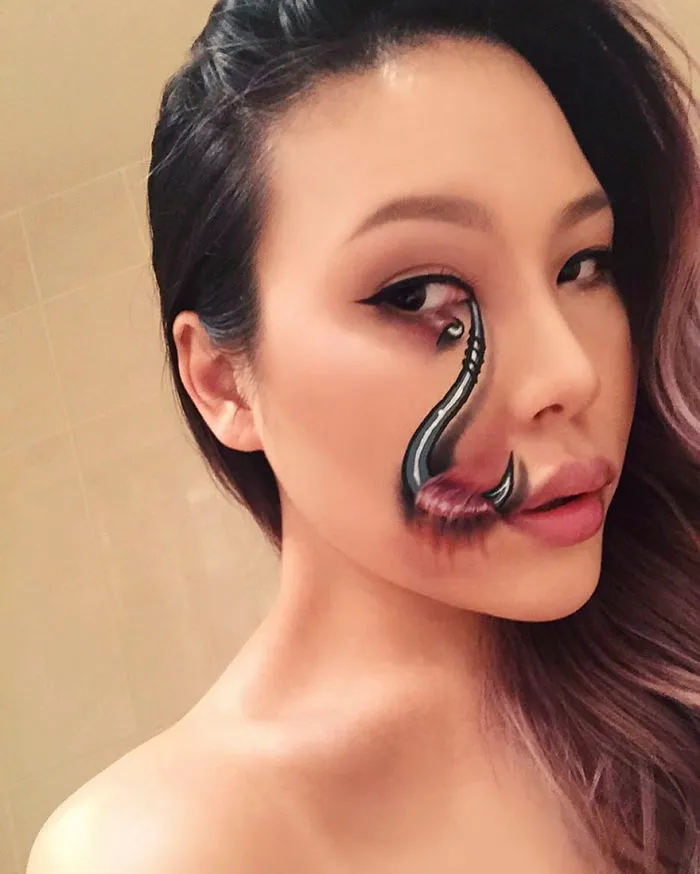 Woman Gives Up Teaching To Create Optical Illusions With Makeup, And It's Messing With Our Minds