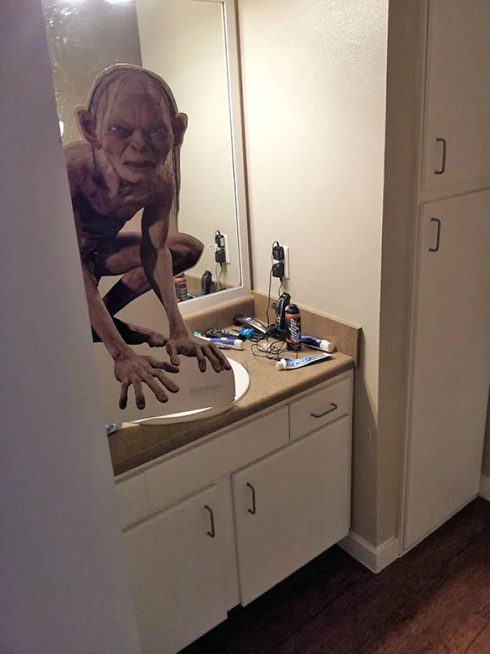Woke Up, Half Asleep, Opened The Door To The Bathroom And My Heart Dropped Down To My Balls. Well Played, Roommate
