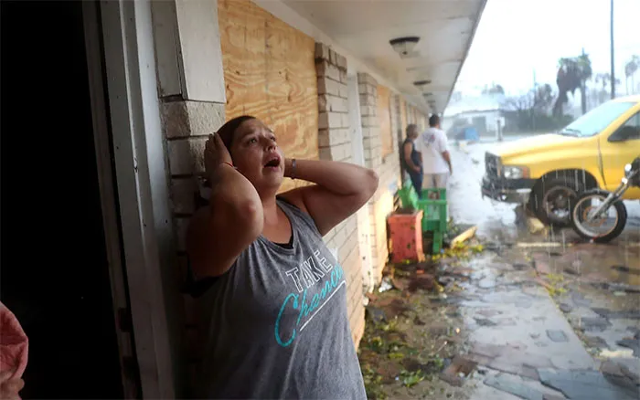 Daisy Graham Reacts To The News That A Friend Of Hers May Still Be In An Apartment That Was Destroyed By Hurricane Harvey In Rockport