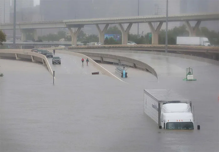 Interstate Highway 45 Is Submerged In Houston