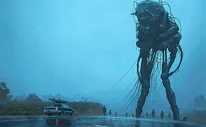 Girl And Her Robot Travel Through Wastelands In Alternate 90s USA In Chilling Illustrations