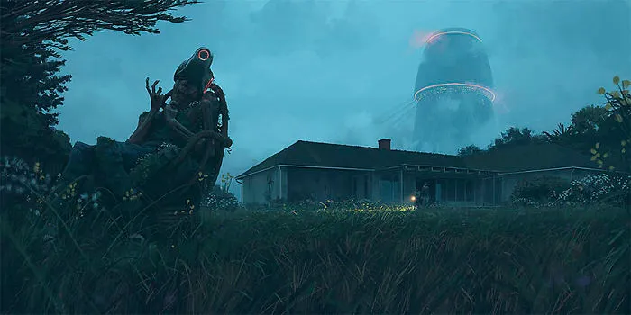 Girl And Her Robot Travel Through Wastelands In Alternate 90s USA In Chilling Illustrations