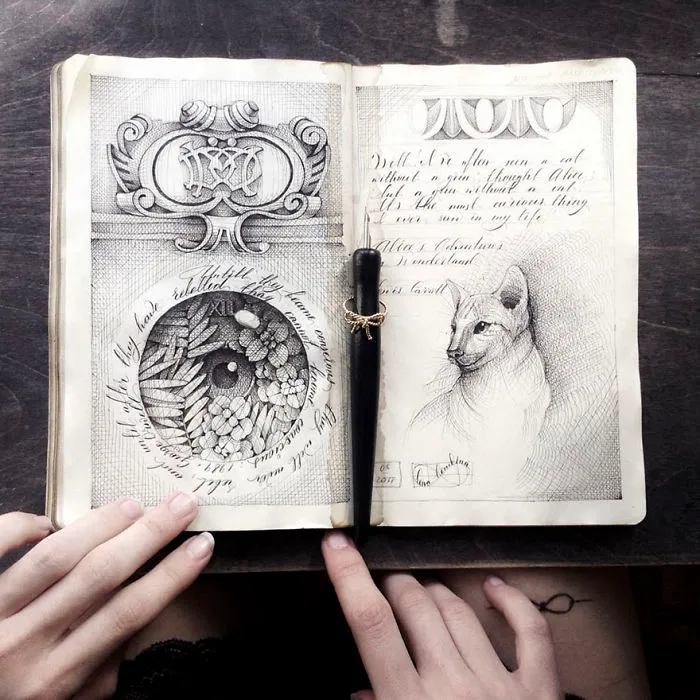 Esta artista rusa muestra su cuaderno de bocetos lleno de secretos visuales