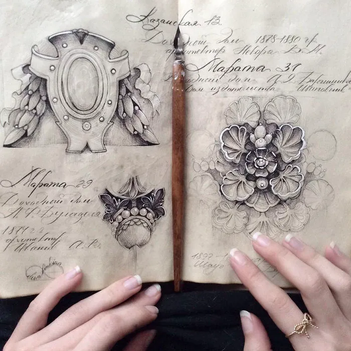 Esta artista rusa muestra su cuaderno de bocetos lleno de secretos visuales