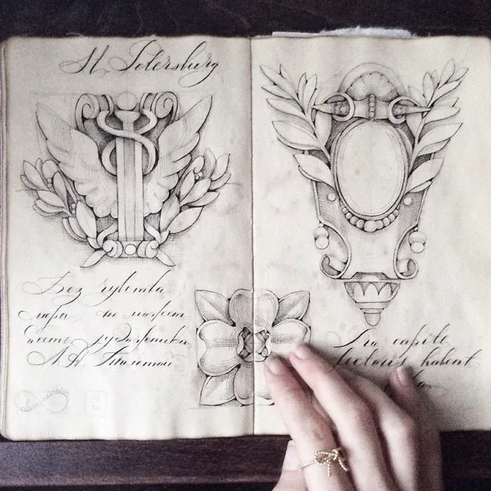 Russian Artist Reveals Her Mysterious Sketchbook To The World, And It's Full Of Visual Secrets