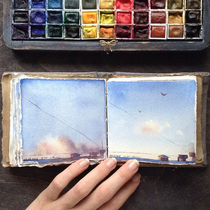 Russian Artist Reveals Her Mysterious Sketchbook To The World, And It's Full Of Visual Secrets