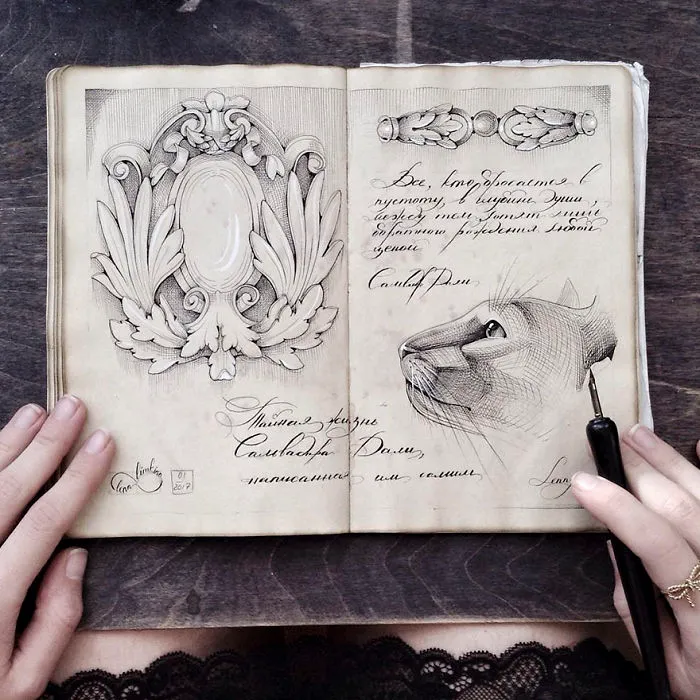Esta artista rusa muestra su cuaderno de bocetos lleno de secretos visuales