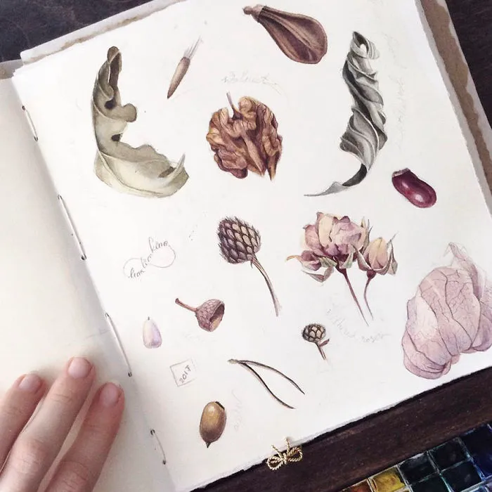 Russian Artist Reveals Her Mysterious Sketchbook To The World, And It's Full Of Visual Secrets