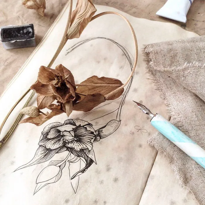 Russian Artist Reveals Her Mysterious Sketchbook To The World, And It's Full Of Visual Secrets