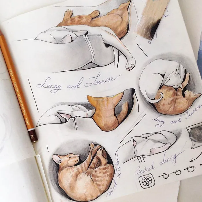 Russian Artist Reveals Her Mysterious Sketchbook To The World, And It's Full Of Visual Secrets